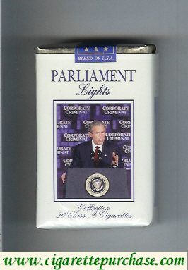 Parliament cigarettes Lights design with George Bush soft box